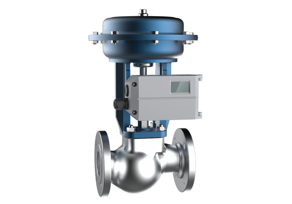 IP5500 smart valve positioner on linear control valve