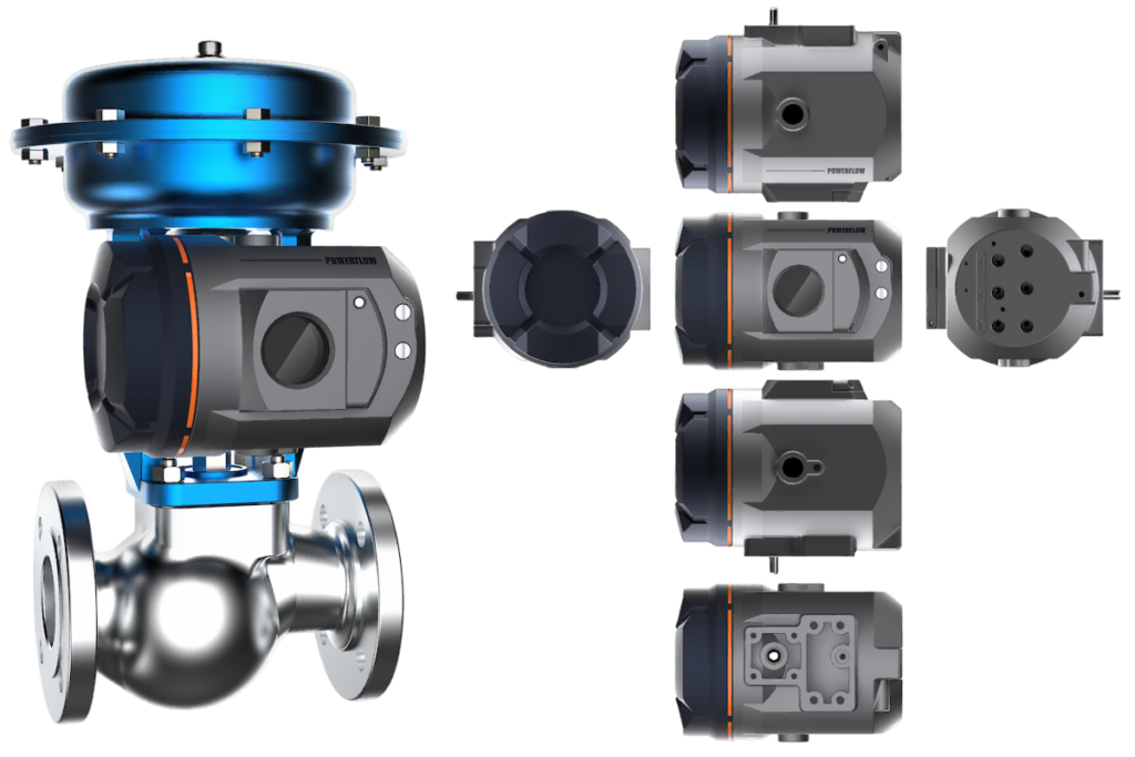 IP6000d flameproof positioner installed on control valve