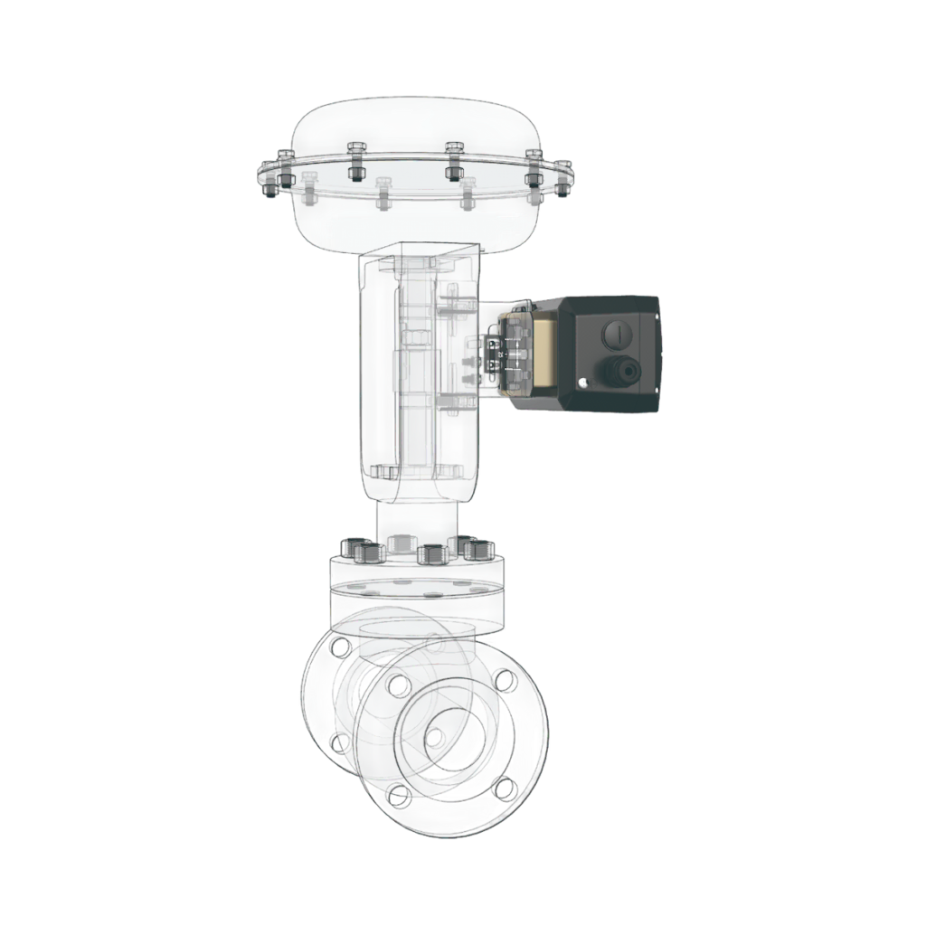IP7000 smart valve positioner mounted on linear actuator
