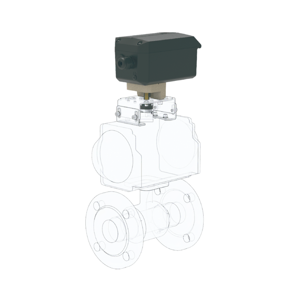 IP7000 smart valve positioner mounted on rotary actuator