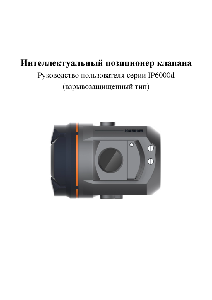 IP6000d — руководство по эксплуатации интеллектуального позиционера клапана RU