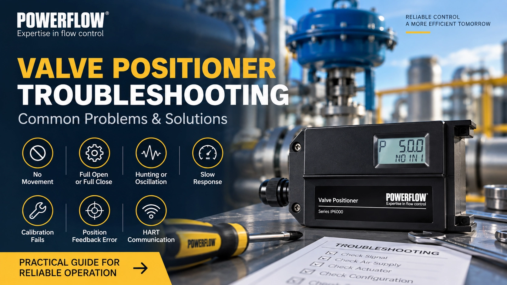 Valve positioner troubleshooting guide for common problems and solutions