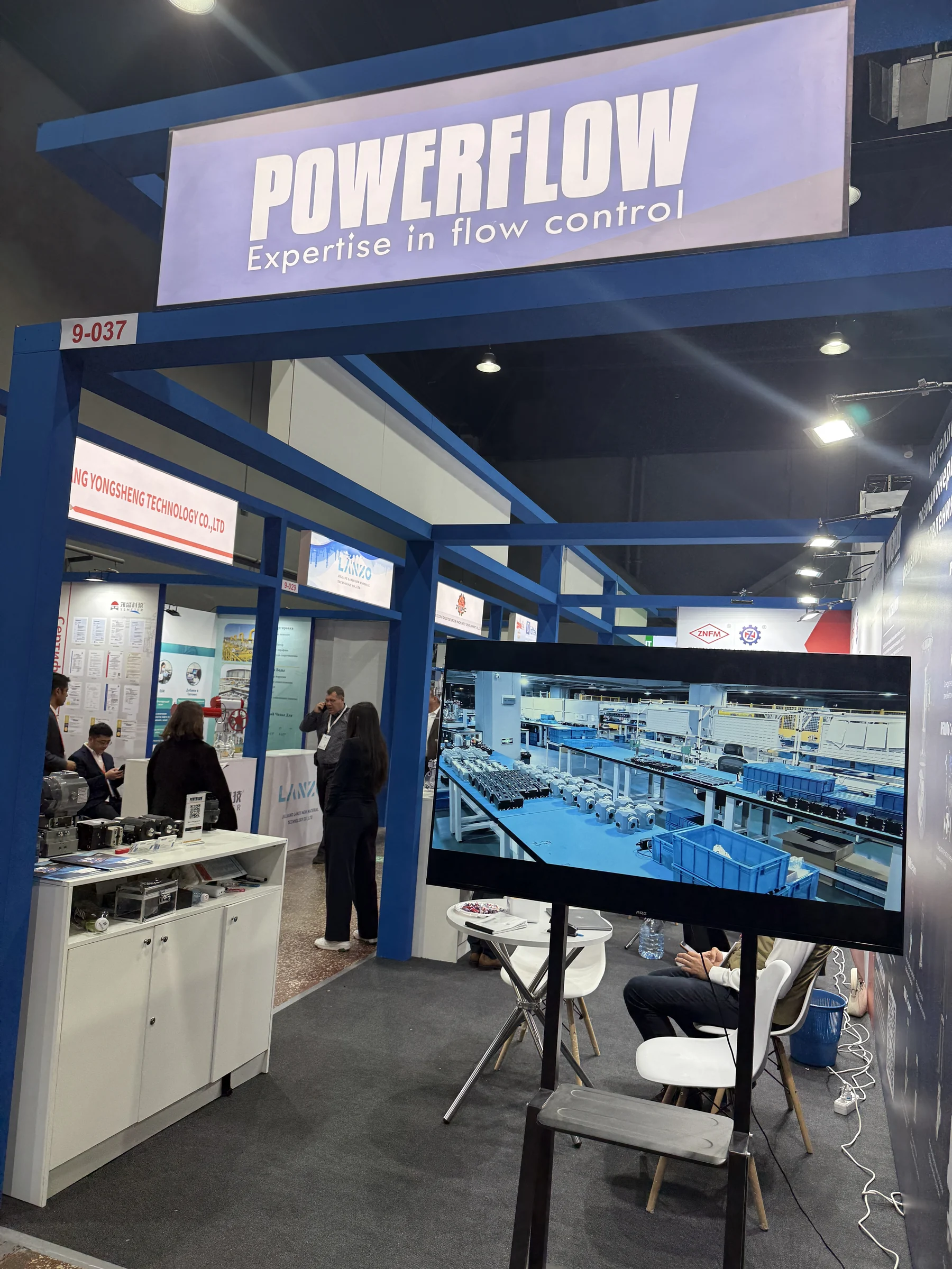 POWERFLOW booth at KIOGE 2026 in Almaty Kazakhstan